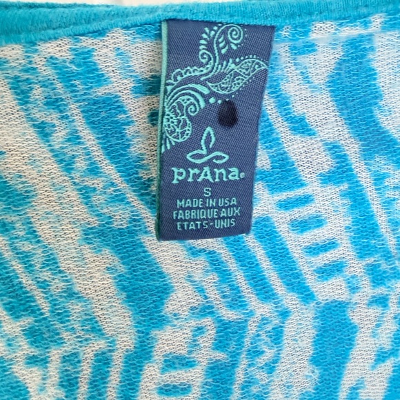 prAna Graceful Wrap Shirt Turquoise Hooded Cardigan Size Small Very Good - Picture 5 of 6